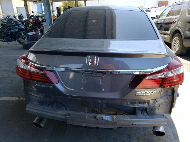 1HGCR2F12HA009031 - 2017 HONDA ACCORD SPORT SPECIAL EDITION GRAY photo 6