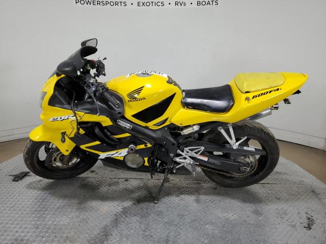 JH2PC35092M310148 - 2002 HONDA CBR600 F4 YELLOW photo 3