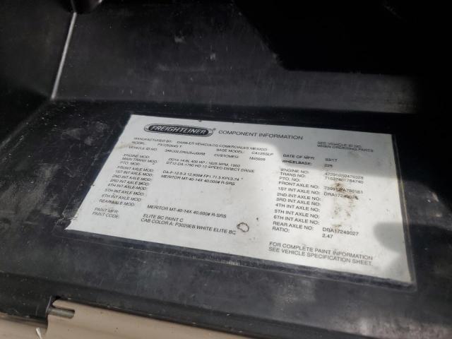 3AKJGLDR0JSJJ0098 - 2018 FREIGHTLINER CASCADIA 1 Beyaz fotoğraf 10