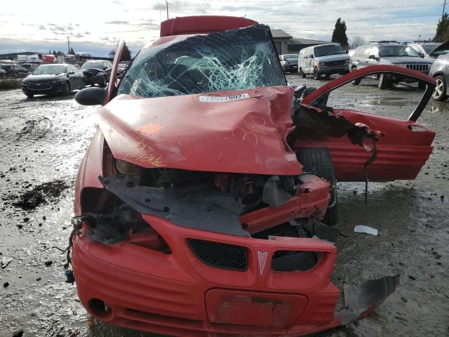 1G2NF12F12C258626 - 2002 PONTIAC GRAND AM SE1 RED photo 5