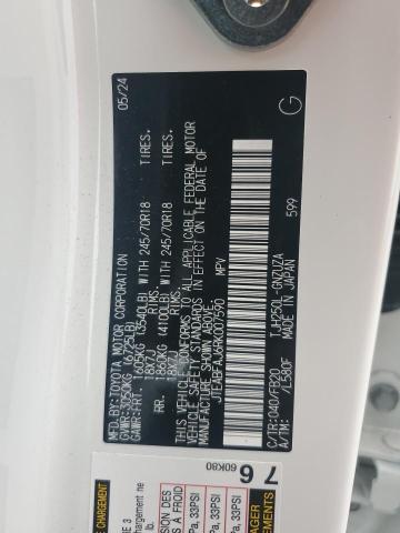 JTEABFAJ6RK007590 - 2024 TOYOTA LAND CRUIS BASE WHITE photo 12