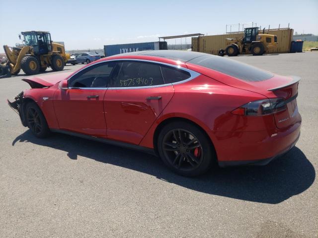 5YJSA1H11EFP49486 - 2014 TESLA MODEL S Qırmızı foto 2