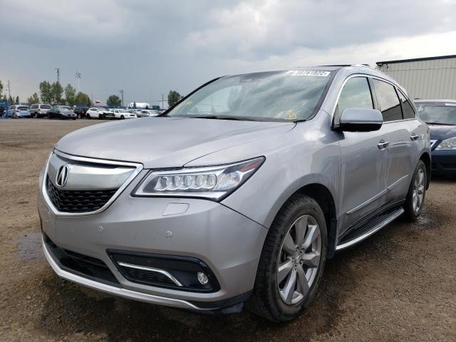 5FRYD4H80GB502011 - 2016 ACURA MDX ELITE GRAY photo 2