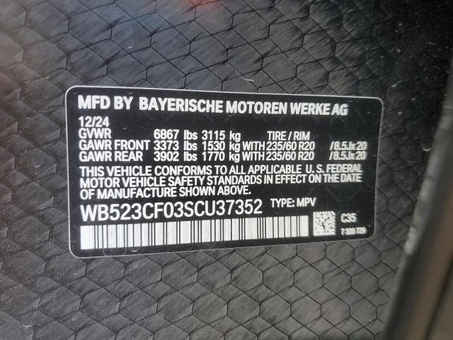 WB523CF03SCU37352 - 2025 BMW IX XDRIVE50 TEAL photo 14