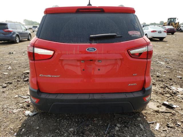 MAJ6S3GL7LC390285 - 2020 FORD ECOSPORT SE Kırmızı fotoğraf 6