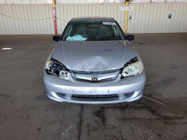 1HGES16315L024659 - 2005 HONDA CIVIC DX VP ვერცხლისფერი ფოტო 5