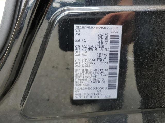 5N1AR2MN0DC636509 - 2013 NISSAN PATHFINDER S BLACK photo 13