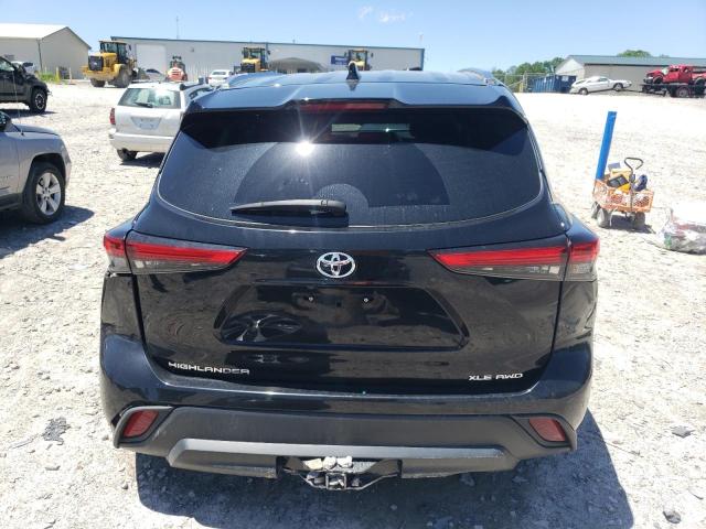 5TDHZRBH9MS128000 - 2021 TOYOTA HIGHLANDER XLE BLACK photo 6