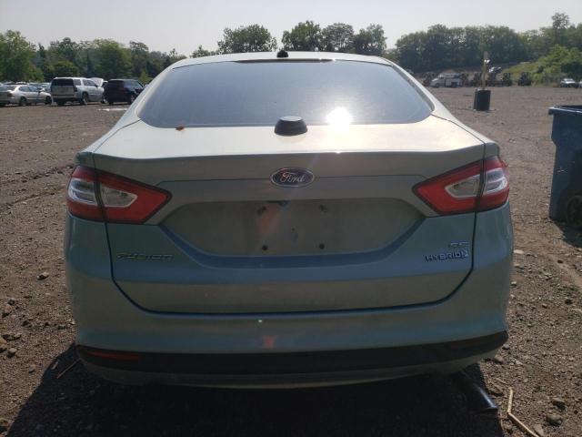 3FA6P0LU1ER308098 - 2014 FORD FUSION SE HYBRID GREEN photo 6