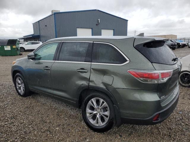 5TDJKRFH4ES047598 - 2014 TOYOTA HIGHLANDER XLE GREEN photo 2