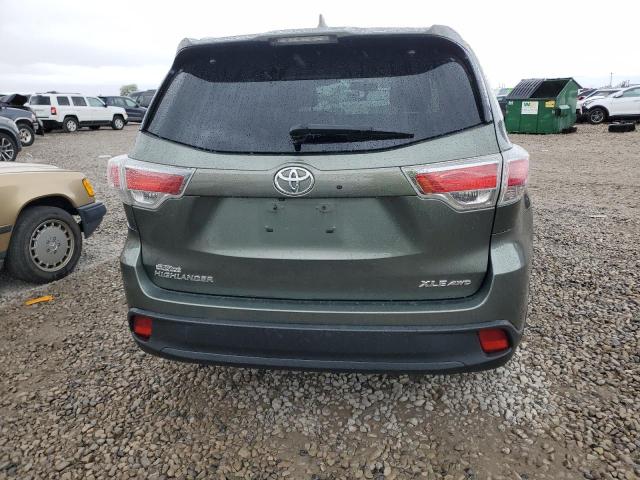 5TDJKRFH4ES047598 - 2014 TOYOTA HIGHLANDER XLE GREEN photo 6