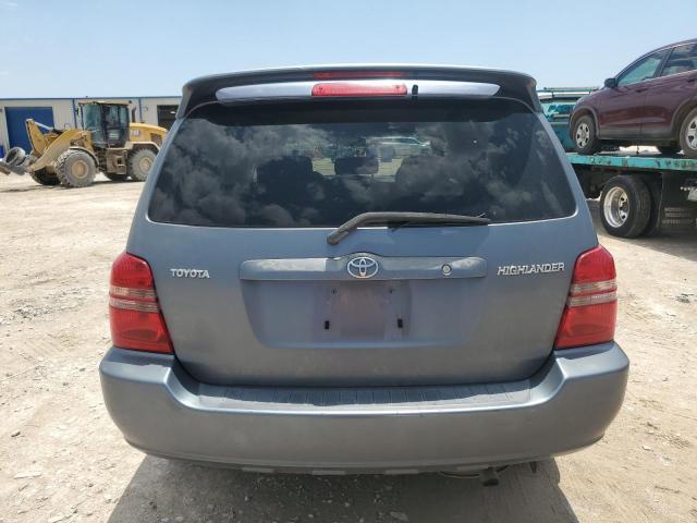 JTEGD21A730065482 - 2003 TOYOTA HIGHLANDER BLUE photo 6