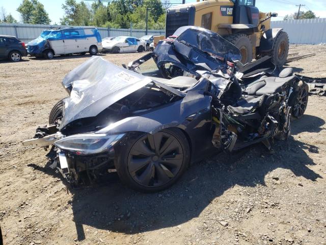 5YJSA1E58NF470561 - 2022 TESLA MODEL S Մոխրագույն լուսանկար 2