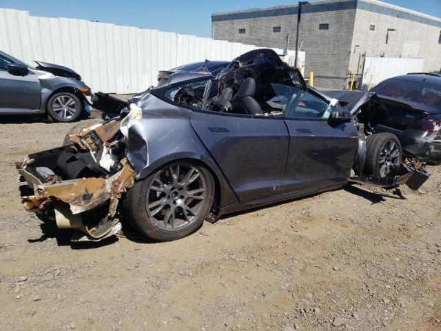 5YJSA1E58NF470561 - 2022 TESLA MODEL S Մոխրագույն լուսանկար 4