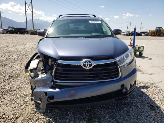 5TDJKRFH4GS282067 - 2016 TOYOTA HIGHLANDER XLE Mavi foto 5