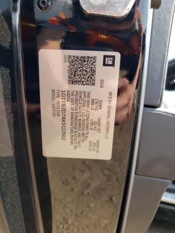 1G1YB2D7XK5117602 - 2019 CHEVROLET CORVETTE STINGRAY 1LT BLACK photo 12