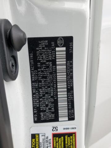 4T1S31AK4RU067109 - 2024 TOYOTA CAMRY SE NIGHT SHADE WHITE photo 12