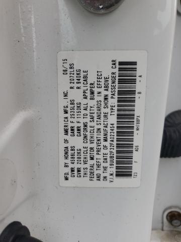 19UUB2F32FA023454 - 2015 ACURA TLX WHITE photo 12