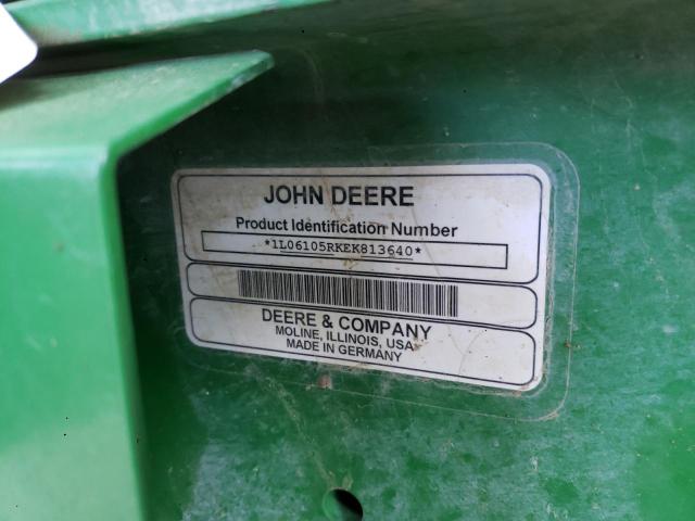 1L06105RKEK813640 - 2015 JOHN DEERE LOADER GREEN photo 10