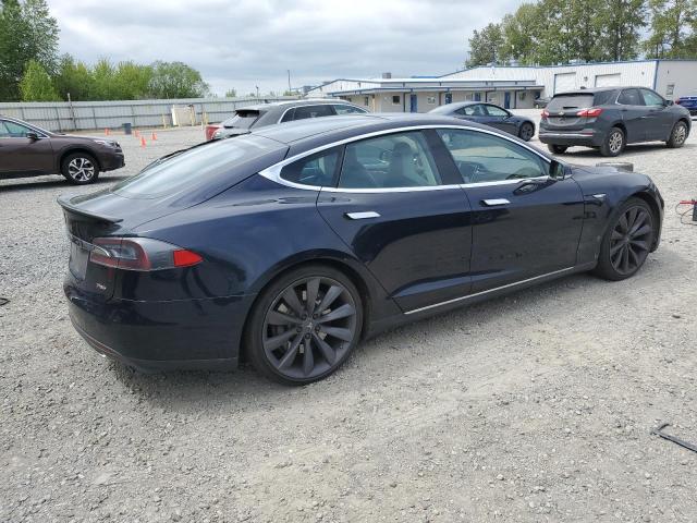 5YJSA1CP0CFP01776 - 2012 TESLA MODEL S BLUE photo 3