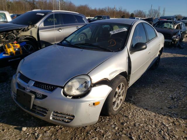 1B3ES56C05D154577 - 2005 DODGE NEON SXT SILVER photo 2