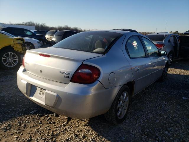 1B3ES56C05D154577 - 2005 DODGE NEON SXT SILVER photo 4