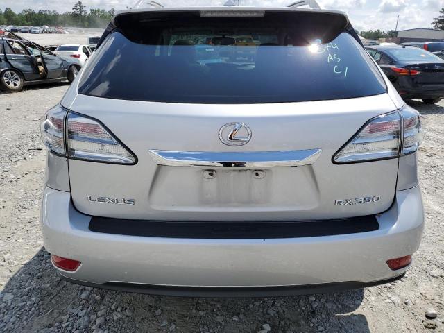 2T2ZK1BA4AC005220 - 2010 LEXUS RX 350 SILVER photo 6