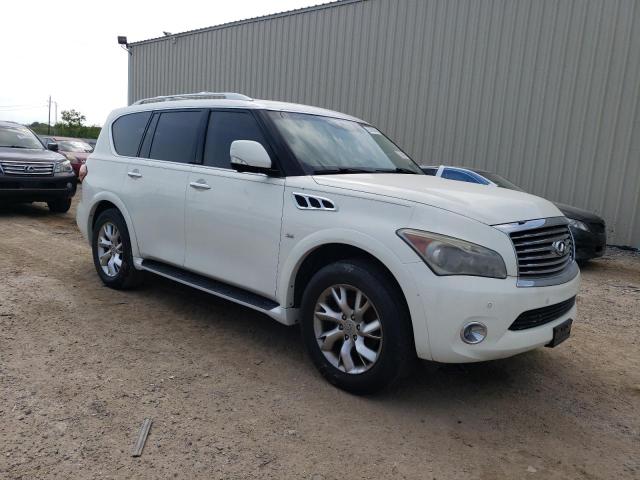 JN8AZ2NF6E9553519 - 2014 INFINITI QX80 WHITE photo 4