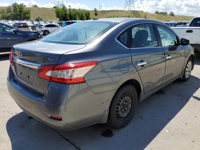 3N1AB7AP2FL695325 - 2015 NISSAN SENTRA S GRAY photo 4