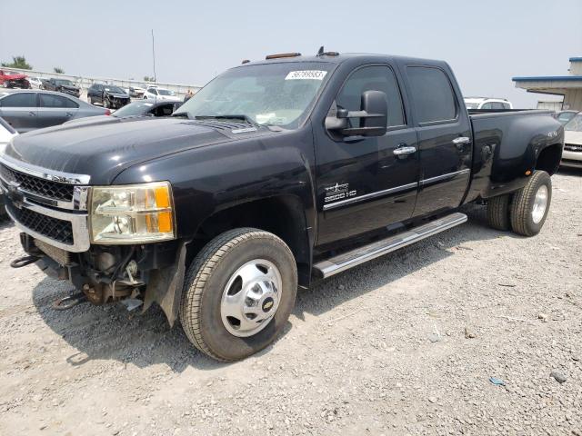 1GC4K0C87CF238801 - 2012 CHEVROLET SILVERADO K3500 LT BLACK photo 1