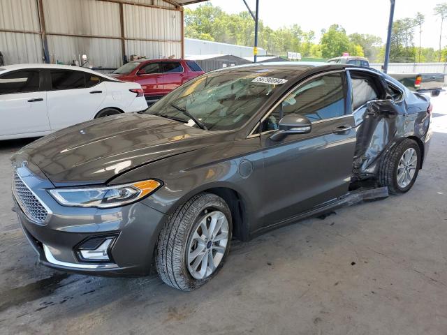 3FA6P0SU9KR185177 - 2019 FORD FUSION TITANIUM GRAY photo 1