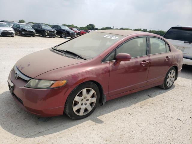 1HGFA16546L127634 - 2006 HONDA CIVIC LX RED photo 1