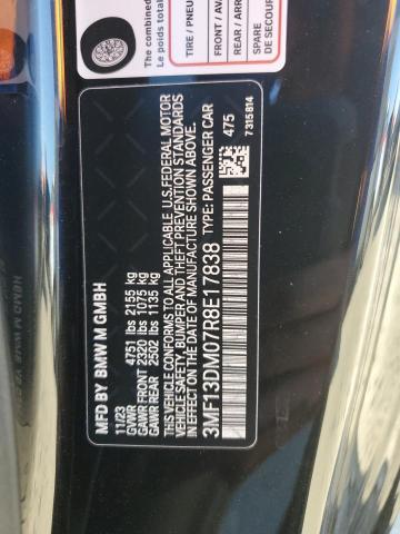 3MF13DM07R8E17838 - 2024 BMW M2 BLACK photo 13