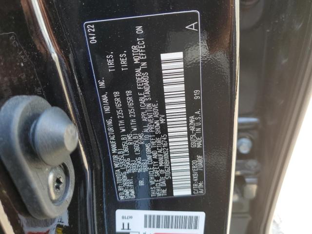 5TDGZRBHXNS216745 - 2022 TOYOTA HIGHLANDER XLE Qara foto 13