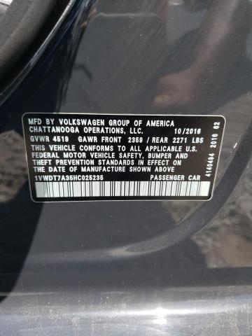 1VWDT7A35HC025235 - 2017 VOLKSWAGEN PASSAT R-LINE Grau Foto 12