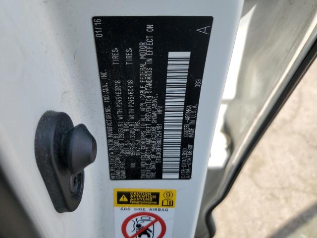 5TDJKRFH8GS254191 - 2016 TOYOTA HIGHLANDER XLE Սպիտակ լուսանկար 12