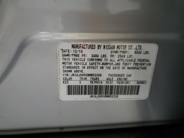 JN1AJ0HR0BM852206 - 2011 INFINITI EX35 BASE Արծաթագույն լուսանկար 14