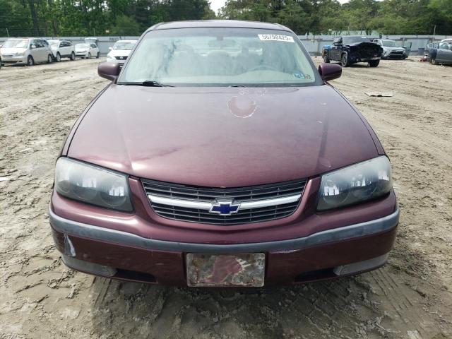 2G1WH55K639253269 - 2004 CHEVROLET IMPALA LS BURGUNDY photo 5