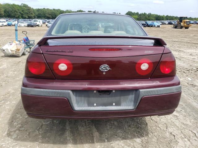 2G1WH55K639253269 - 2004 CHEVROLET IMPALA LS BURGUNDY photo 6
