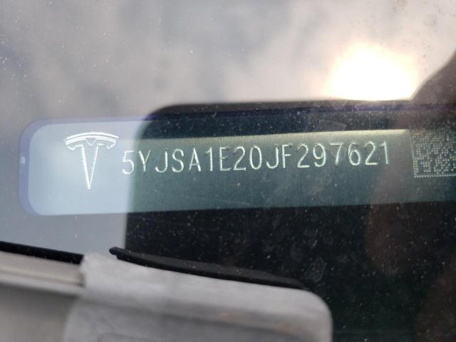 5YJSA1E20JF297621 - 2018 TESLA MODEL S Սպիտակ լուսանկար 12