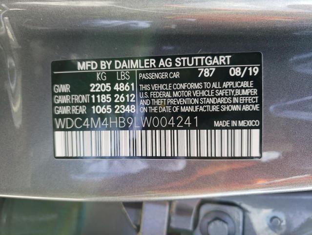 WDC4M4HB9LW004241 - 2020 MERCEDES-BENZ GLB 250 4MATIC GRAY photo 13