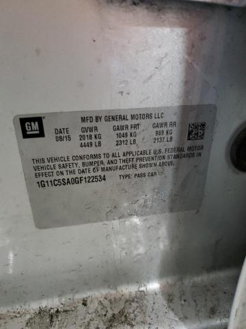 1G11C5SA0GF122534 - 2016 CHEVROLET MALIBU LIM LT 银色 照片 13