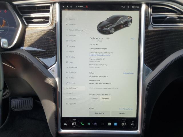 5YJSA1E10GF156998 - 2016 TESLA MODEL S BLACK photo 9