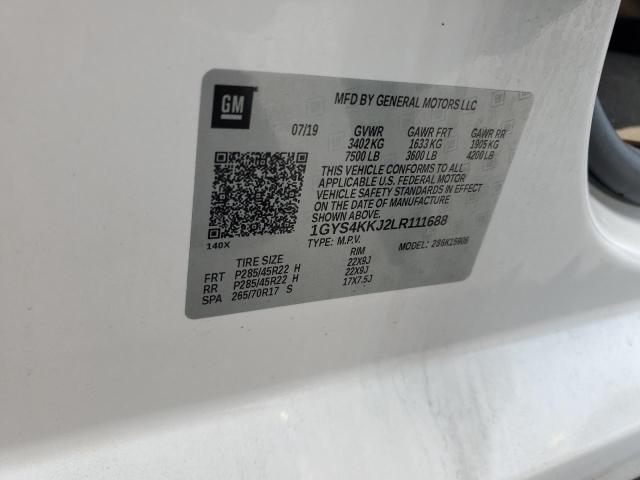 1GYS4KKJ2LR111688 - 2020 CADILLAC ESCALADE ESV PLATINUM Ақ фото 13