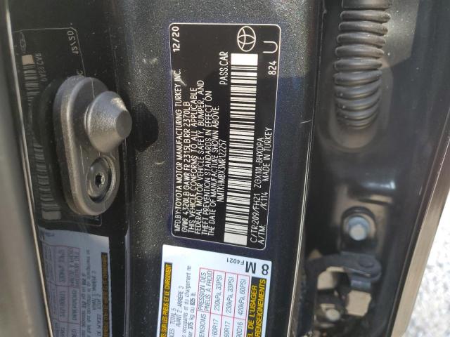 NMTKHMBX3MR122257 - 2021 TOYOTA C-HR XLE შავი ფოტო 14