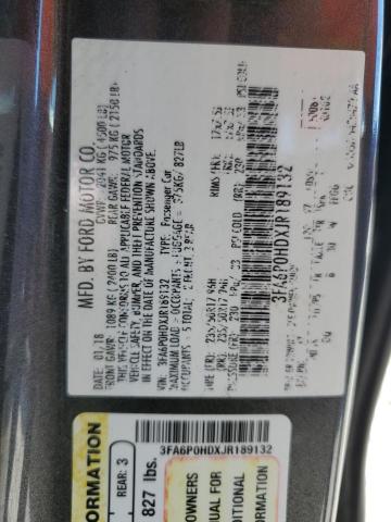 3FA6P0HDXJR189132 - 2018 FORD FUSION SE GRAY photo 13