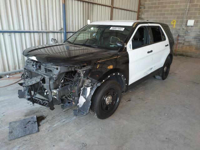 1FM5K8AR8HGA79122 - 2017 FORD EXPLORER POLICE INTERCEPTOR TWO TONE photo 2