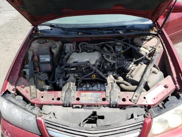 2G1WF52E059366061 - 2005 CHEVROLET IMPALA RED photo 11