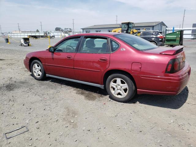 2G1WF52E059366061 - 2005 CHEVROLET IMPALA RED photo 2