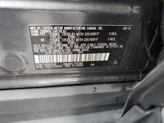 2T3F1RFV2KC049053 - 2019 TOYOTA RAV4 LE GRAY photo 13